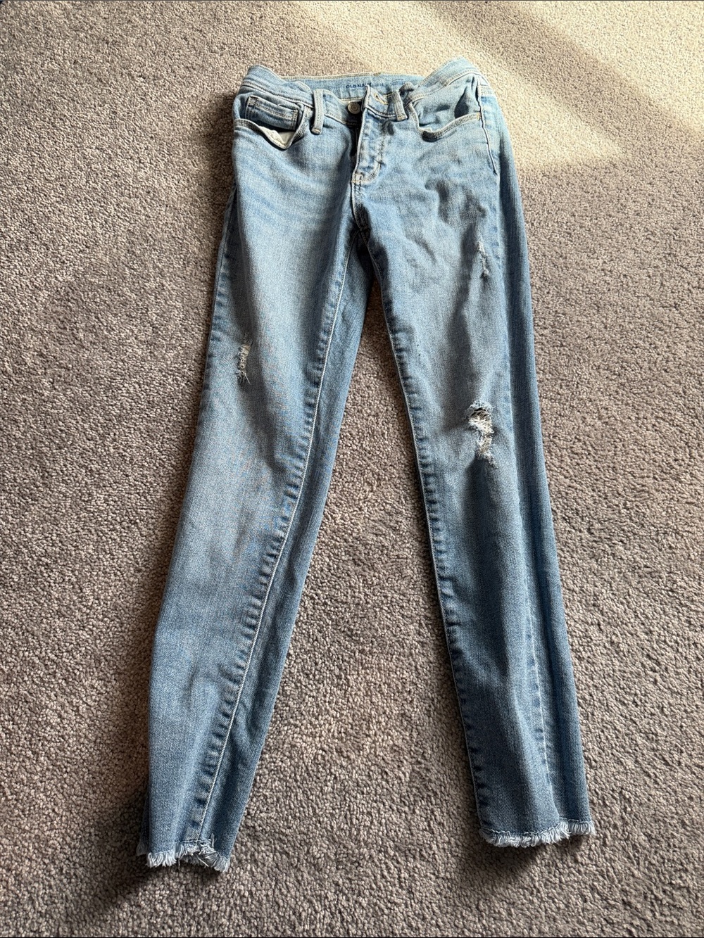 Old Navy Light Blue Distressed Kids Jeans